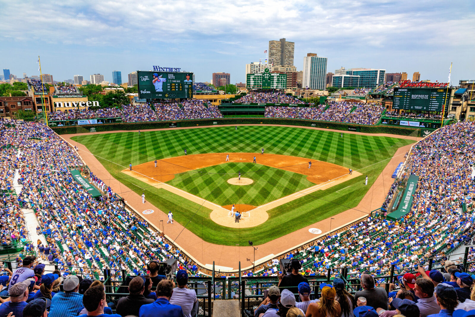 View of Wrigley Field from the stands